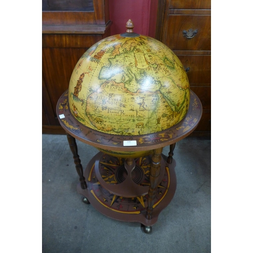 100 - A terrestrial globe cocktail cabinet