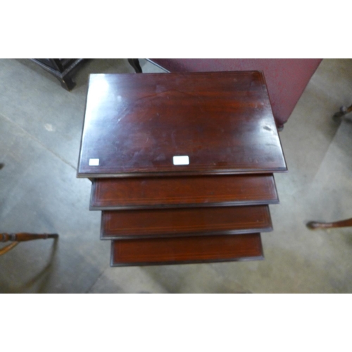 79 - An Edward VII inlaid mahogany nest of quartetto tables