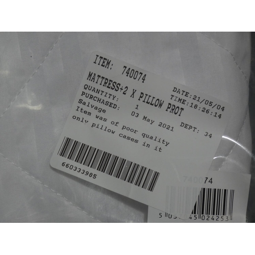 3069 - Two Mattress+2 X Pillow Protectors (Kingsize) (227-196, 197) * This lot is subject to VAT