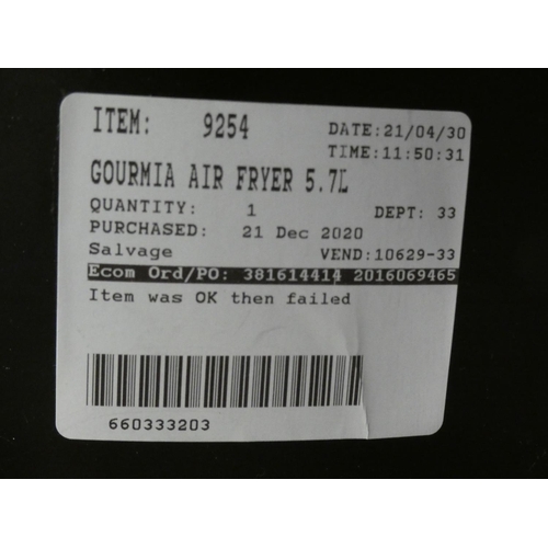 3077 - Gourmia Air Fryer     (227-173) * This lot is subject to VAT