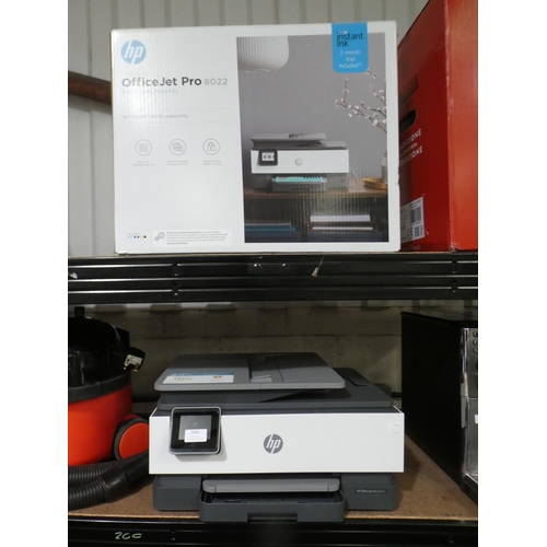 3081 - Hp Officejet Pro 8022 Aio printer, RRP £97.99 + vat (227-190) * This lot is subject to VAT