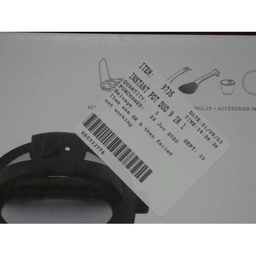 3083 - Instant Pot Duo 9 In 3 cooker (227-175) * This lot is subject to VAT