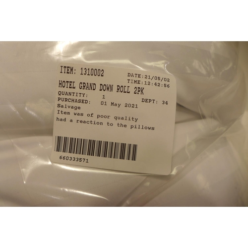 3100 - Hotel Grand Down Roll Jumbo Pillows (227-250) * This lot is subject to VAT
