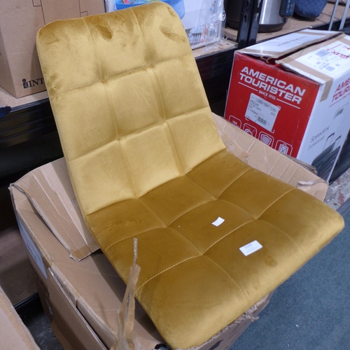3103 - 2Pk Tapered Chair Mustard velvet, RRP £124.91 + vat (227-191) * This lot is subject to VAT