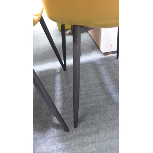 3106 - 2Pk Tapered Chair Mustard velvet, RRP £124.91 + vat (227-275) * This lot is subject to VAT