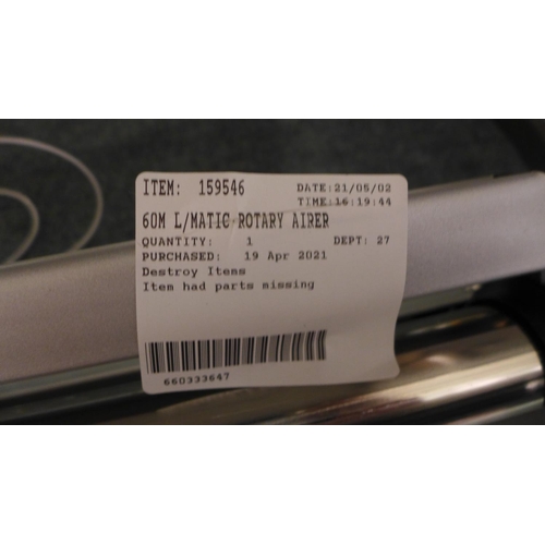 3112 - 60M L/Matic Rotary Airer with cover and ground spike (227-244) * This lot is subject to VAT