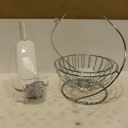 3117 - Mesa 2T Yardley Basket and Ottlite Flex Neck Lamp With Wireless Charging   (227-353, 355) * This lot... 