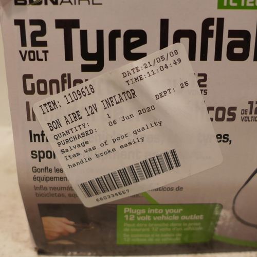 3133 - Bon Aire 12V Inflator     (227-414) * This lot is subject to VAT
