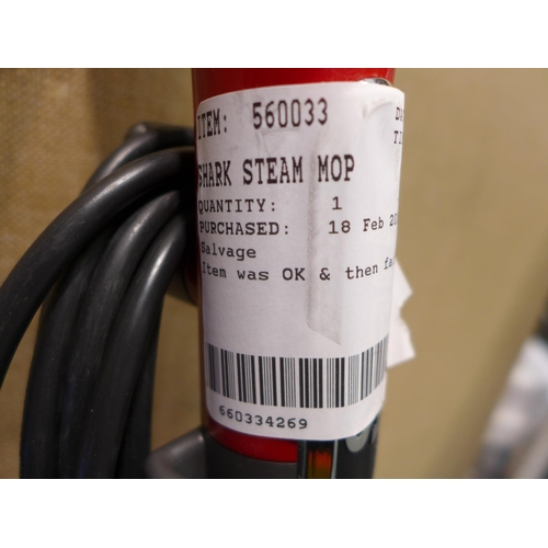 3143 - Shark Steam Mop - model no S6003UKCO  , RRP £109.99 + vat        (227-411) * This lot is subject to ... 