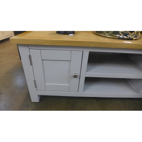1340 - A Hampshire grey painted oak TV unit (KEL P32-73)   *This lot is subject to VAT