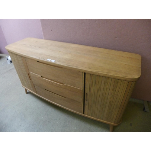 1362 - A Tambour grey oak sideboard