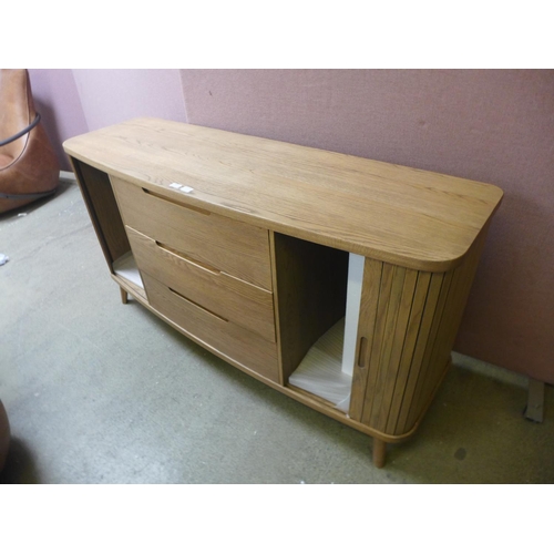 1362 - A Tambour grey oak sideboard