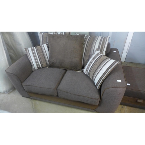 1420 - A Monty cocoa upholstered two seater sofa