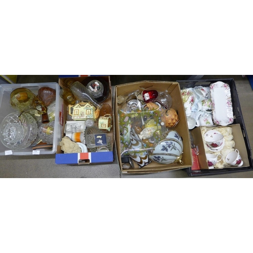 1100 - Four boxes of assorted china and glass **PLEASE NOTE THIS LOT IS NOT ELIGIBLE FOR POSTING AND PACKIN... 