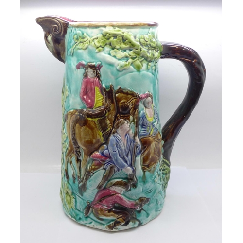 612 - A 1930's Nimy Belgium Majolica pitcher