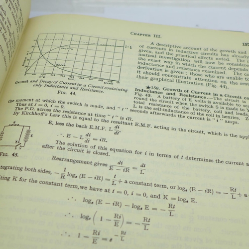 671 - Royal Navy cap tallies, a gilt metal buckle, a 1938 Handbook of Wireless Telegraphy Vol I and II