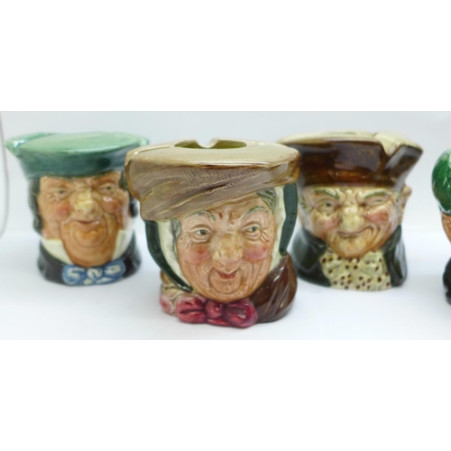 680 - Five Royal Doulton character ash pots