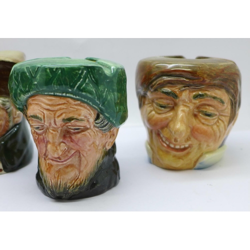 680 - Five Royal Doulton character ash pots