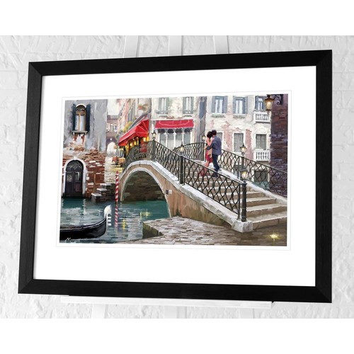 1477 - A Richard Macneil framed print, Venice Bridge, 60x 80 (PPFPPR51061G44)   #