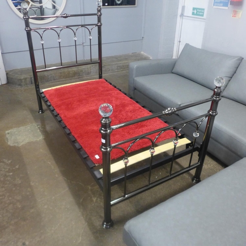 1535 - A CRISTINA SINGLE ANTIQUE NICKEL BEDSTEAD, RRP £241.91 + vat (4053-55)  *This lot is subject to vat