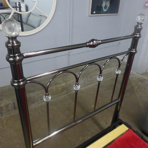 1535 - A CRISTINA SINGLE ANTIQUE NICKEL BEDSTEAD, RRP £241.91 + vat (4053-55)  *This lot is subject to vat