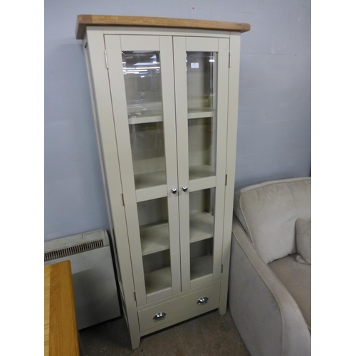 1561 - A truffle painted display cabinet *this lot is subject to VAT