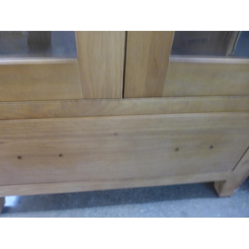 1562 - A Rustic oak display cabinet (marked)(NC-DIS-OAK)  *This lot is subject to VAT