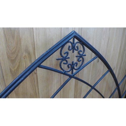 1569 - A gothic style wrought iron superking bed frame.