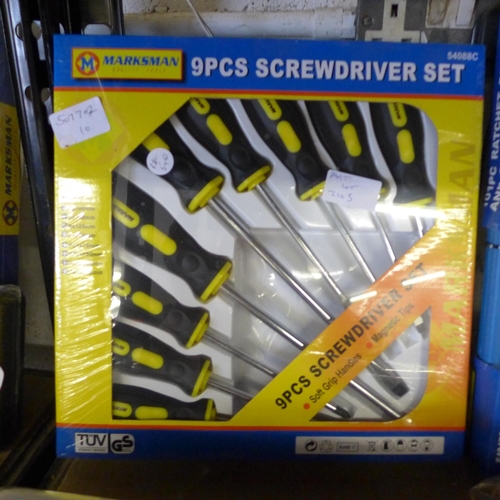 2117 - 9pc Screwdriver set with organiser case - sealed