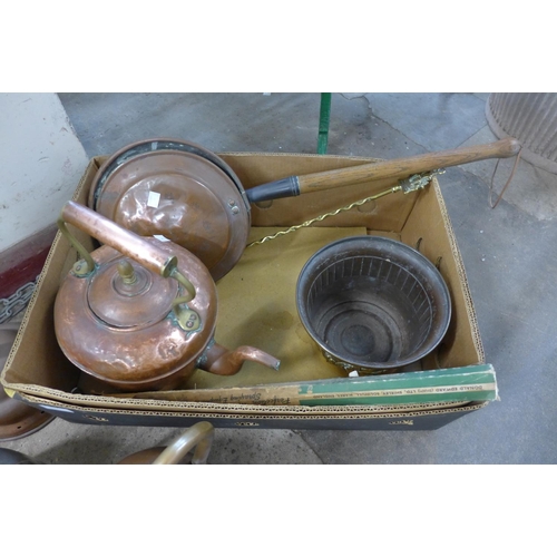 402 - Assorted copperware, ponches, etc.