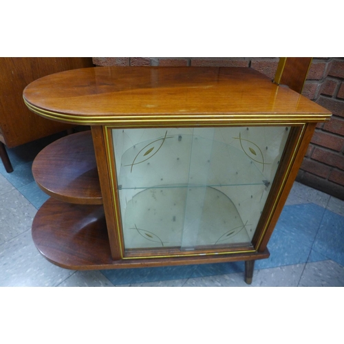 82 - A German Wilhelm Krechlok KG walnut lamp cabinet