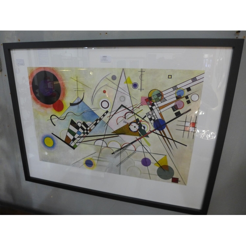 1459 - A Wassily Kandinsky framed print, Composition VIII, 60 x 80cms (PPR5122424)   #