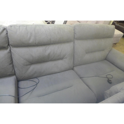 1550 - A Kuka fabric two seater sofa with power recling, RRP £666.66 + vat ( 4057-10 ) * this lot is subjec... 