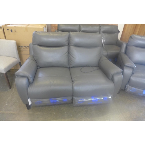 1573 - A Barratt two seater leather power reclining sofa, RRP £916.66 ( 4057-19 ) * this lot is subject to ... 