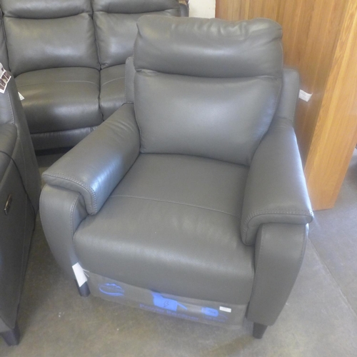 1574 - A Barratt leather recliner with power headrest, RRP £533.33+ vat ( 4057-20 ) * this lot is subject t... 