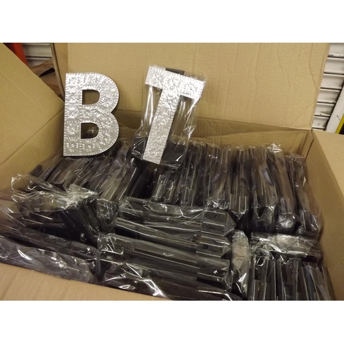 2073 - Aluminium letters:- Handmade in Bali - packed in 5s ready to sell to retail or shops, stall holders ... 