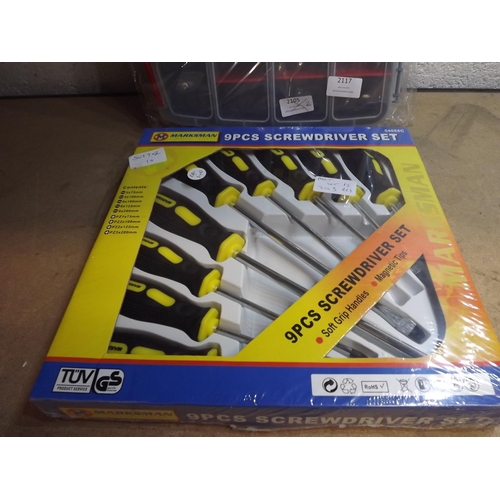 2117 - 9pc Screwdriver set with organiser case - sealed