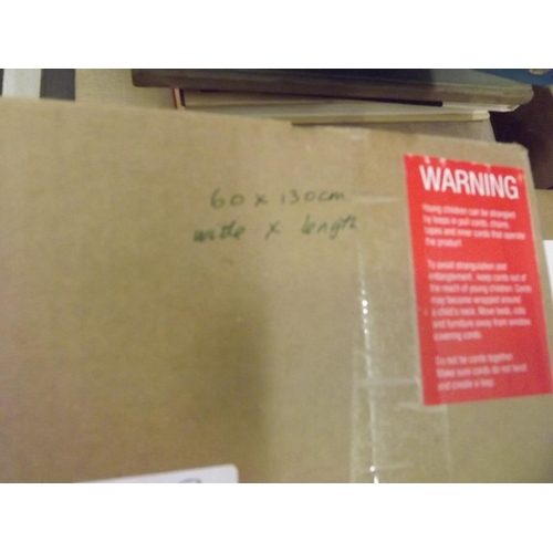 2163 - 2 Faux wood Venetian blinds, sizes 60x130cm & 90x130cm, unused