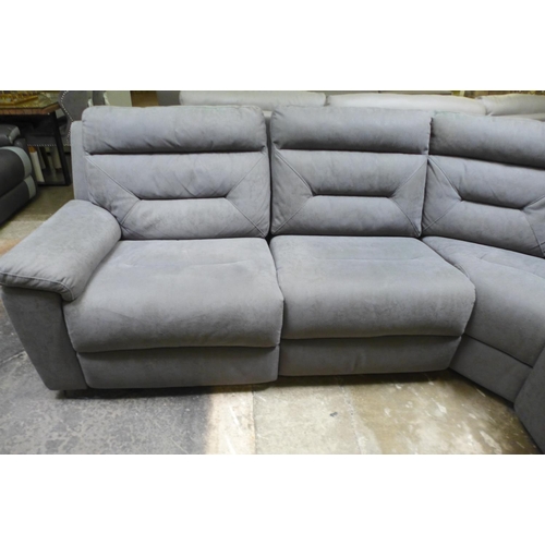 1551 - A Justin grey fabric reclining sectional sofa RRP £1541.66 + vat ( 4057-21 ) * this lot is subject t... 