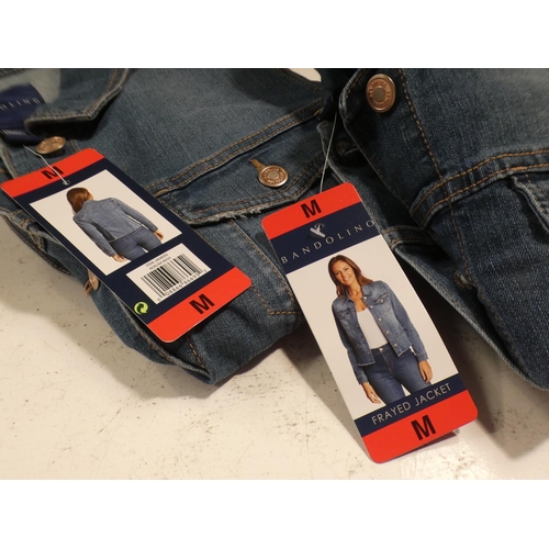 3090 - 3 Women's denim jackets by Bandolino; 2 x M, 1 x L * this lot is subject to VAT