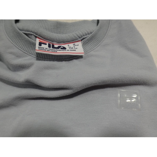 3091 - 2 Lady's Fila sweatshirts; 1 black size L & 1 baby blue size S * this lot is subject to VAT