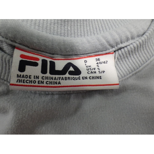 3091 - 2 Lady's Fila sweatshirts; 1 black size L & 1 baby blue size S * this lot is subject to VAT