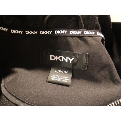 3098 - Women's DKNY black knee length mac - size S * this lot is subject to VAT