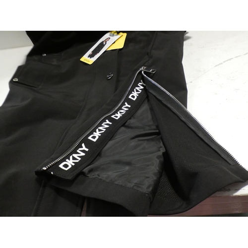 3098 - Women's DKNY black knee length mac - size S * this lot is subject to VAT