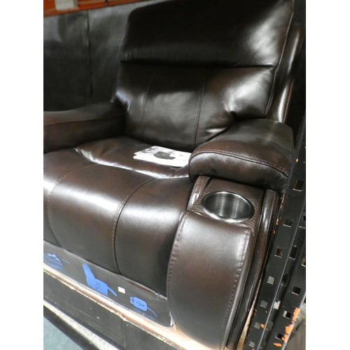 3431 - Leather power recliner chair (225) * This lot is subject to VAT