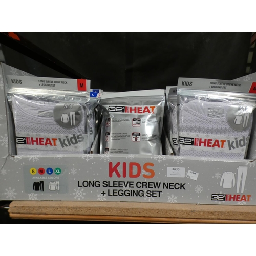 3436 - A box of children's long sleeve crew neck legging sets, mixed sizes * this lot is subject to VAT