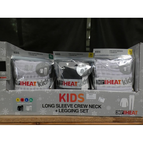 3437 - A box of children's long sleeve crew neck legging sets, mixed sizes * this lot is subject to VAT