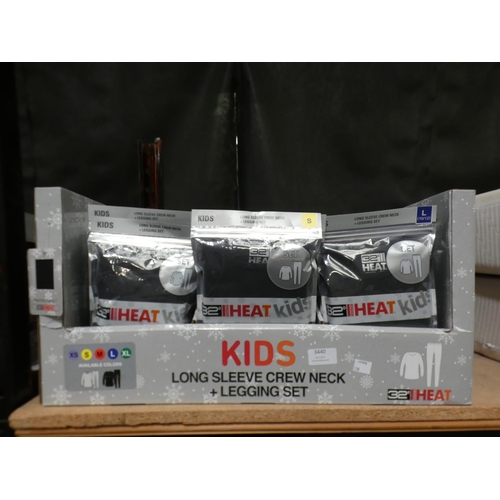 3440 - A box of children's long sleeve crew neck legging sets, mixed sizes * this lot is subject to VAT