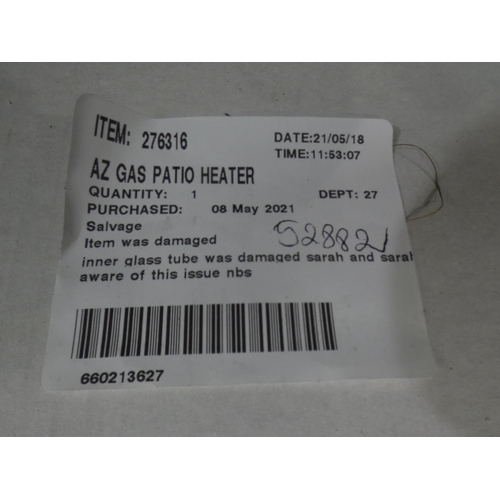 3443 - AZ Gas Patio Heater, RRP £164.99 + VAT (228-359) * This lot is subject to VAT