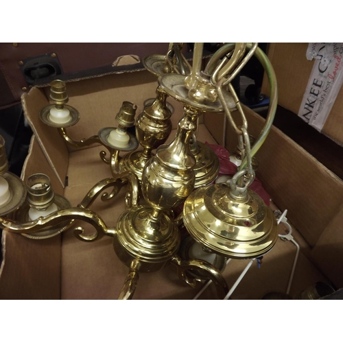 2455 - Box of chandeliers and lampshade